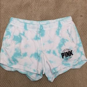 Love PINK Blue tie dye boyfriend shorts